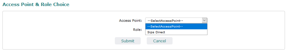 droplist example for access point