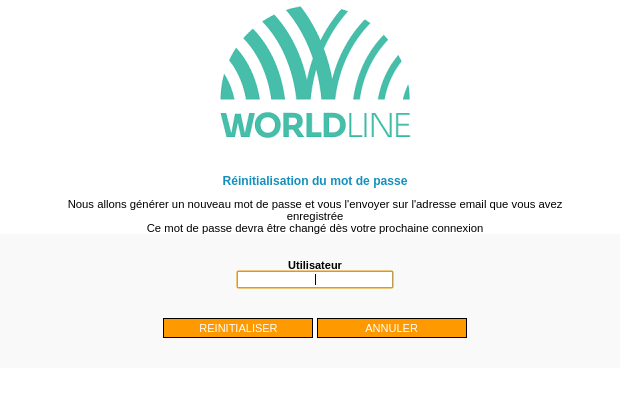 Illustration de la page de saisie de l'identifiant de connexion