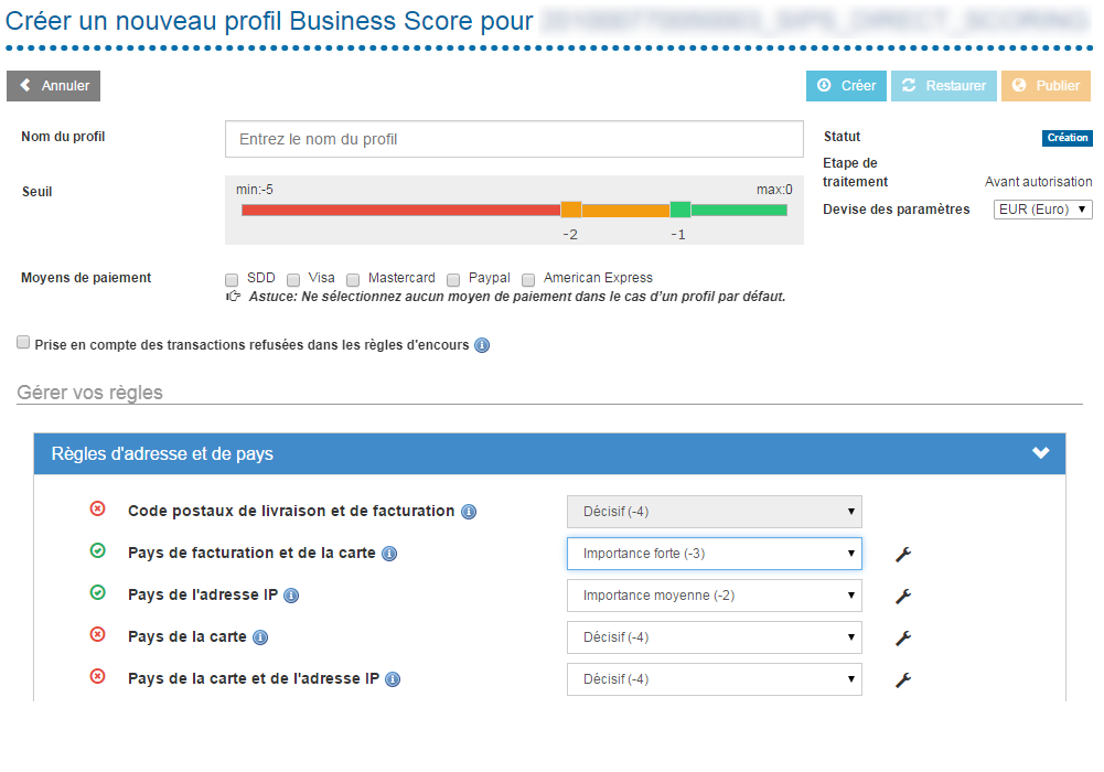 image de la page de création du profil 